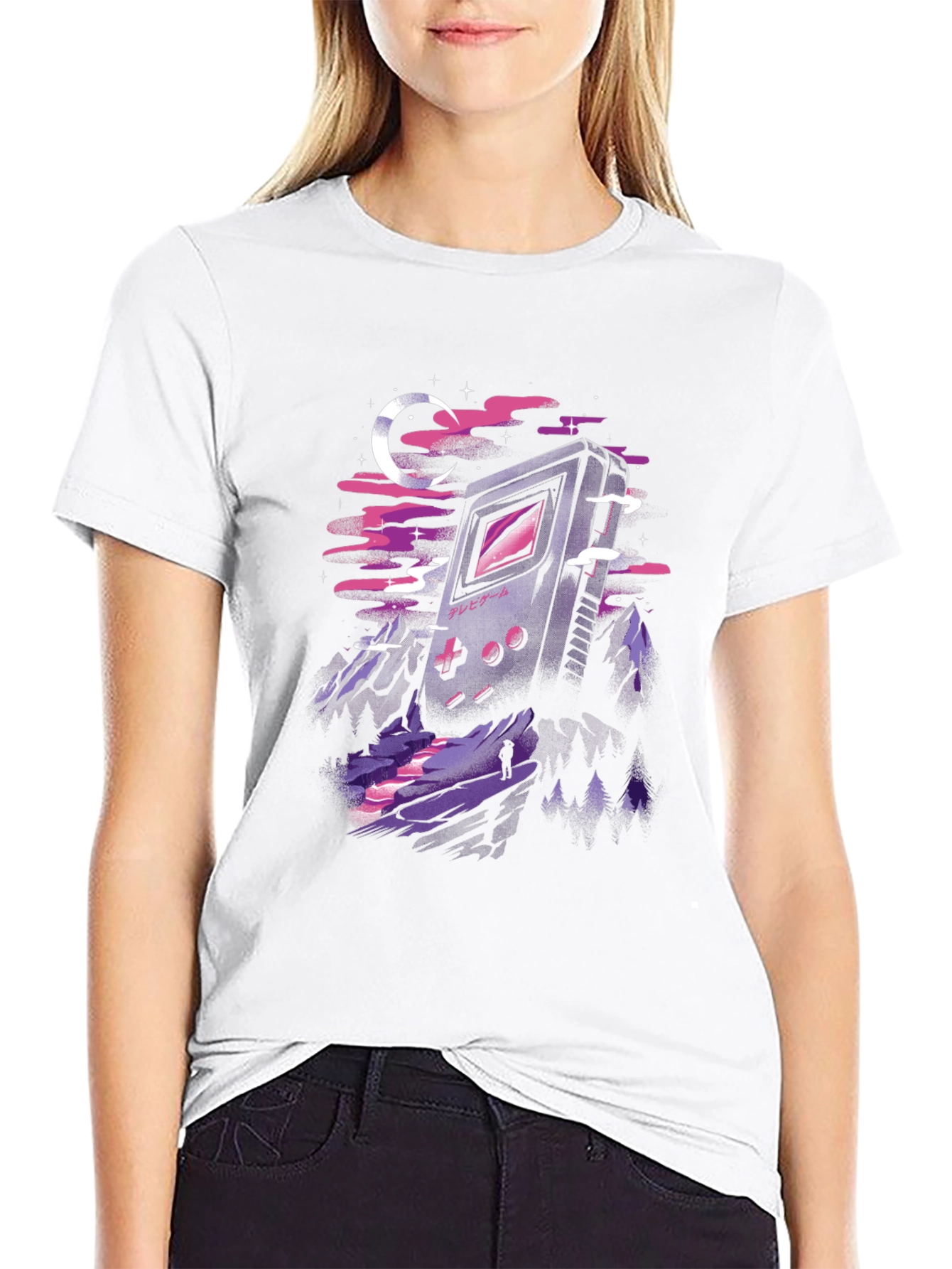 Retro Game Landscape Graphic T-Shirt