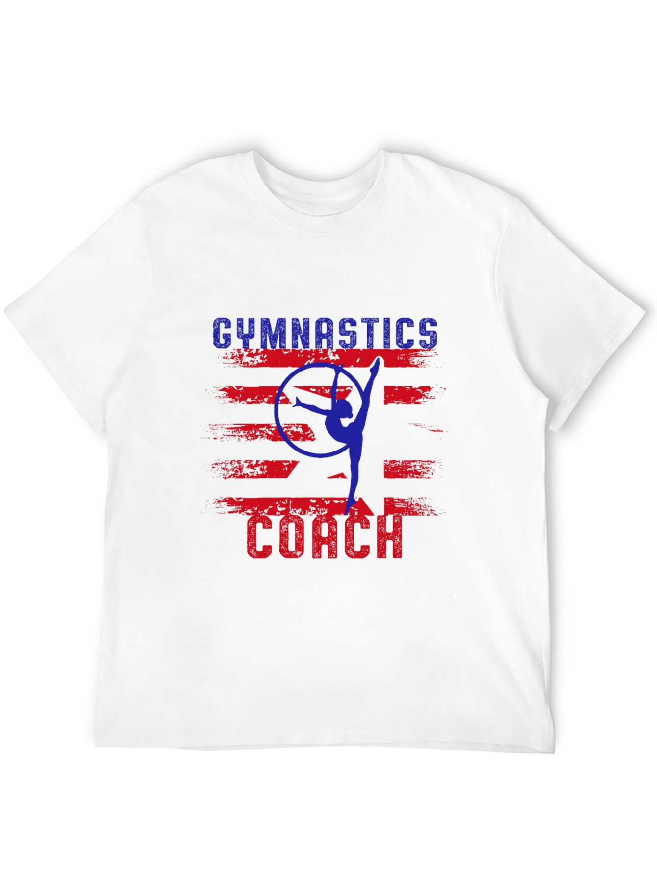 Gymnastics Coach T-Shirt - Patriotic Design