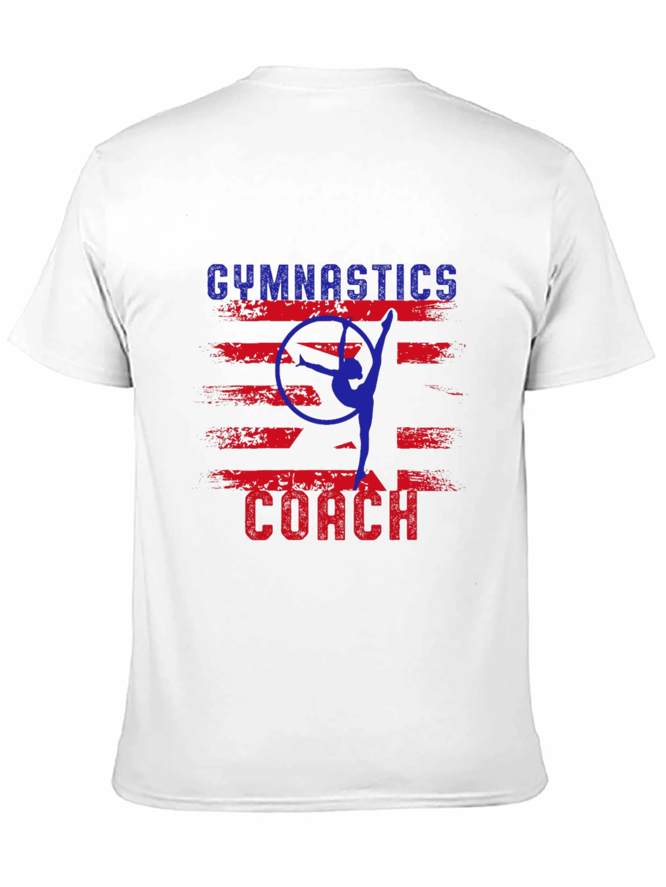 Gymnastics Coach T-Shirt - Patriotic Design