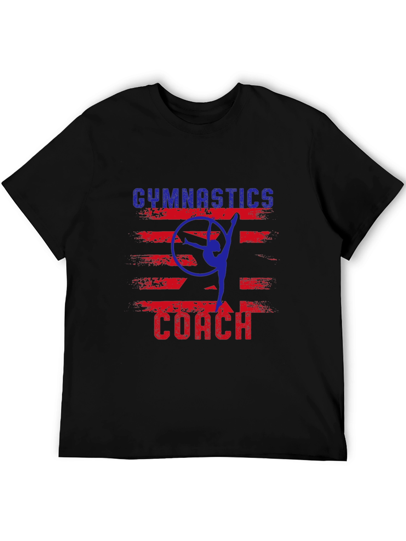 Gymnastics Coach T-Shirt - Patriotic Design