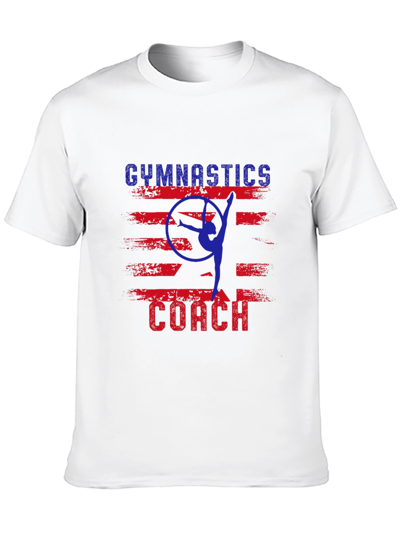 Gymnastics Coach T-Shirt - Patriotic Design