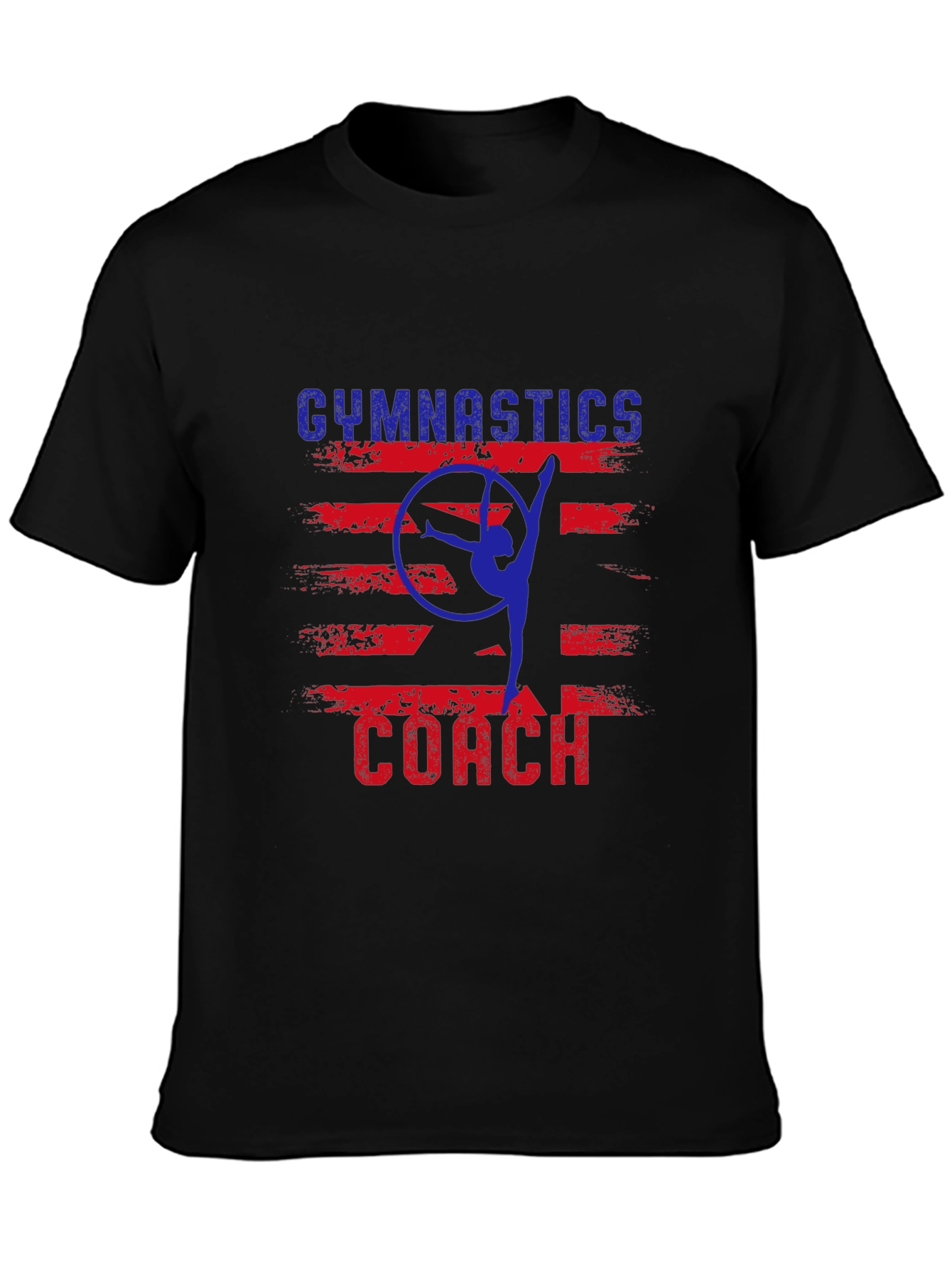 Gymnastics Coach T-Shirt - Patriotic Design