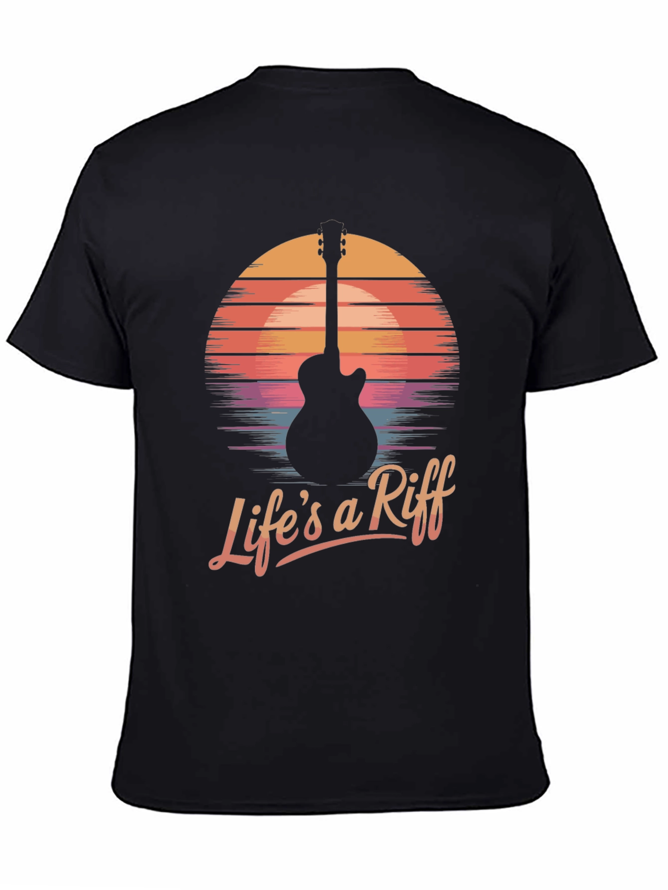 Lifes a Riff Guitar Sunset Tee