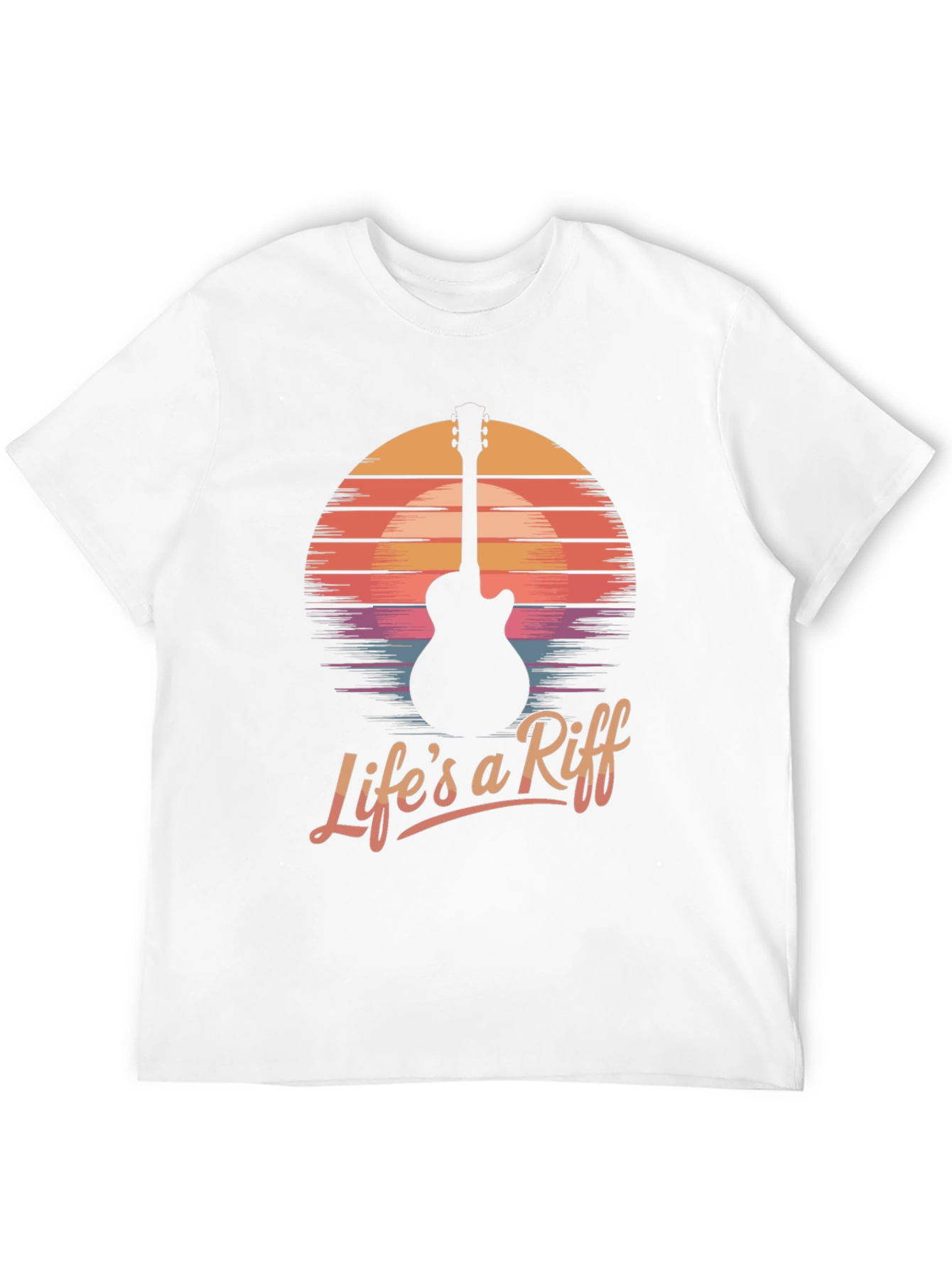 Lifes a Riff Guitar Sunset Tee