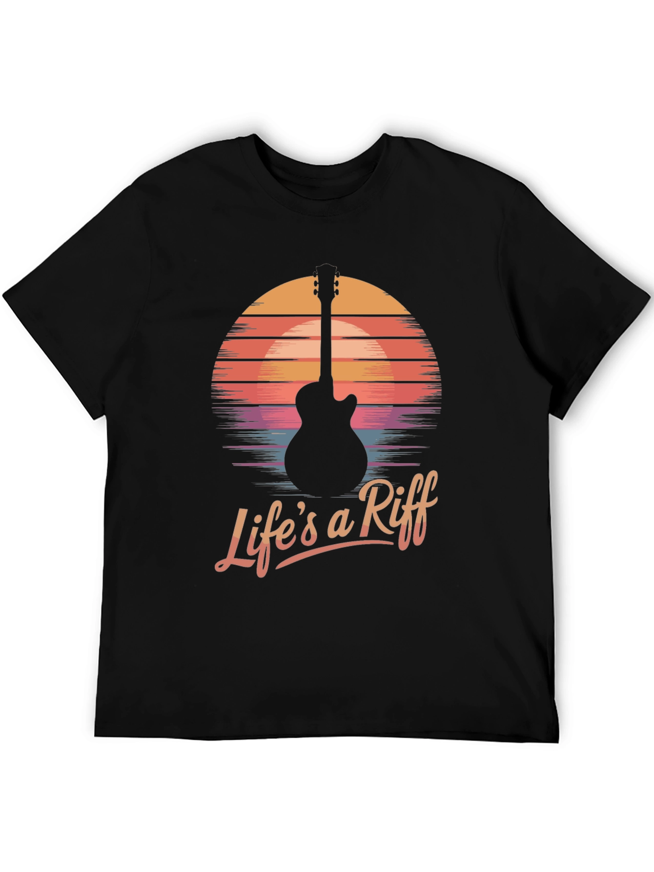 Lifes a Riff Guitar Sunset Tee