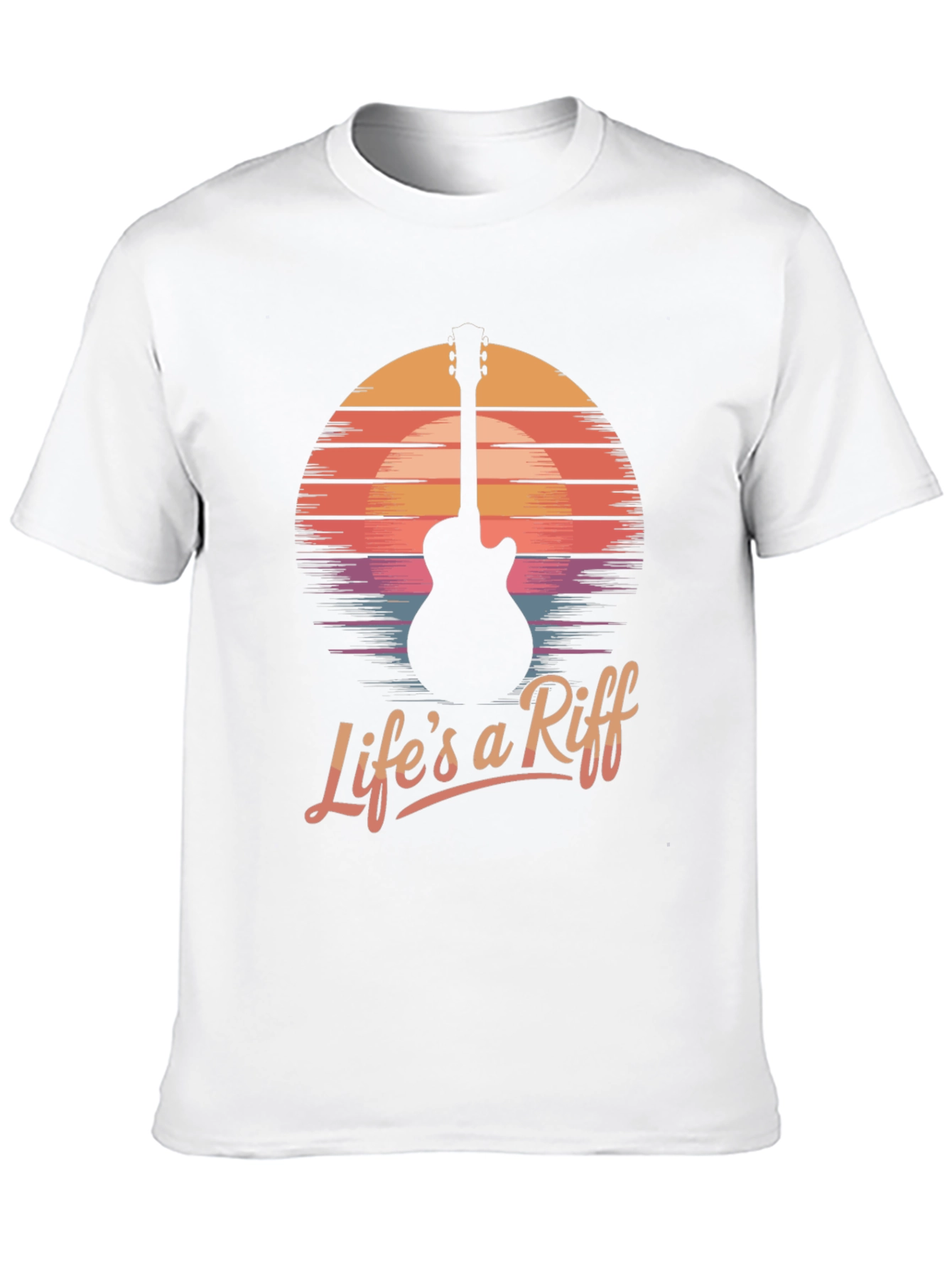 Lifes a Riff Guitar Sunset Tee