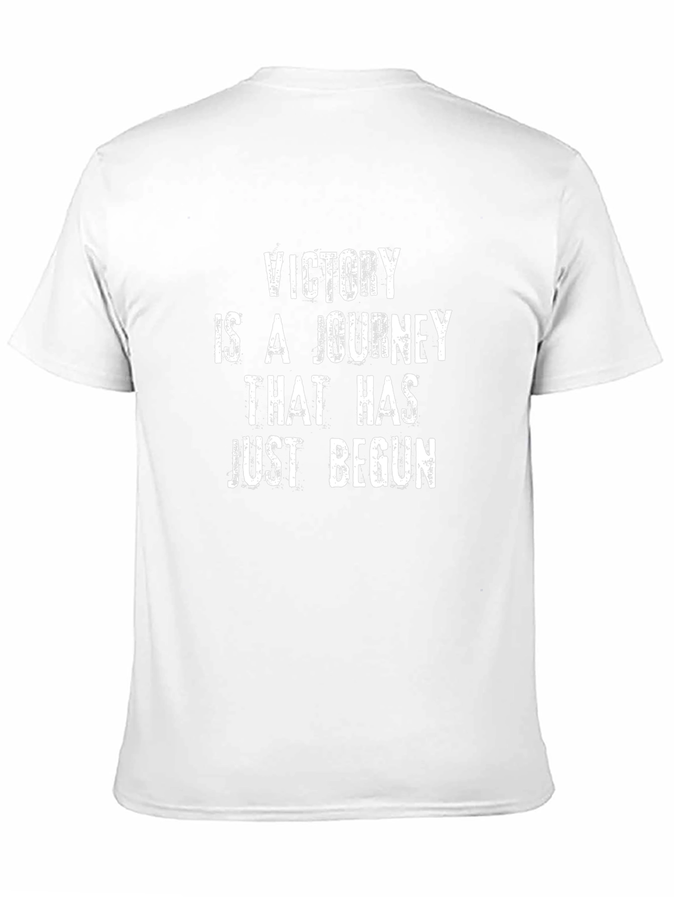 Victory Journey Graphic Tee - Black Cotton T-Shirt