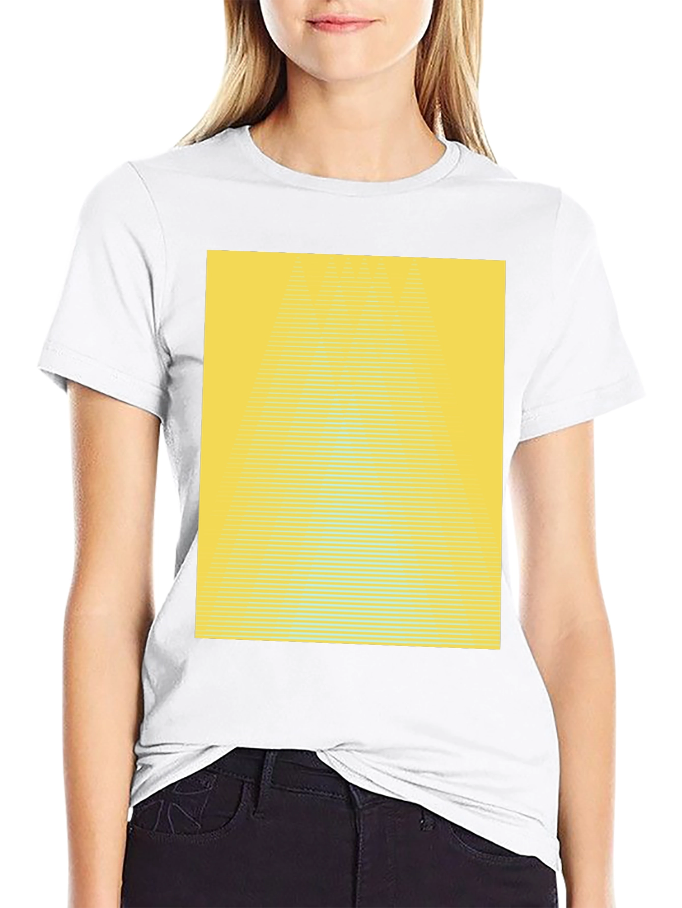 Abstract Yellow Gradient T-Shirt - Modern Graphic Tee