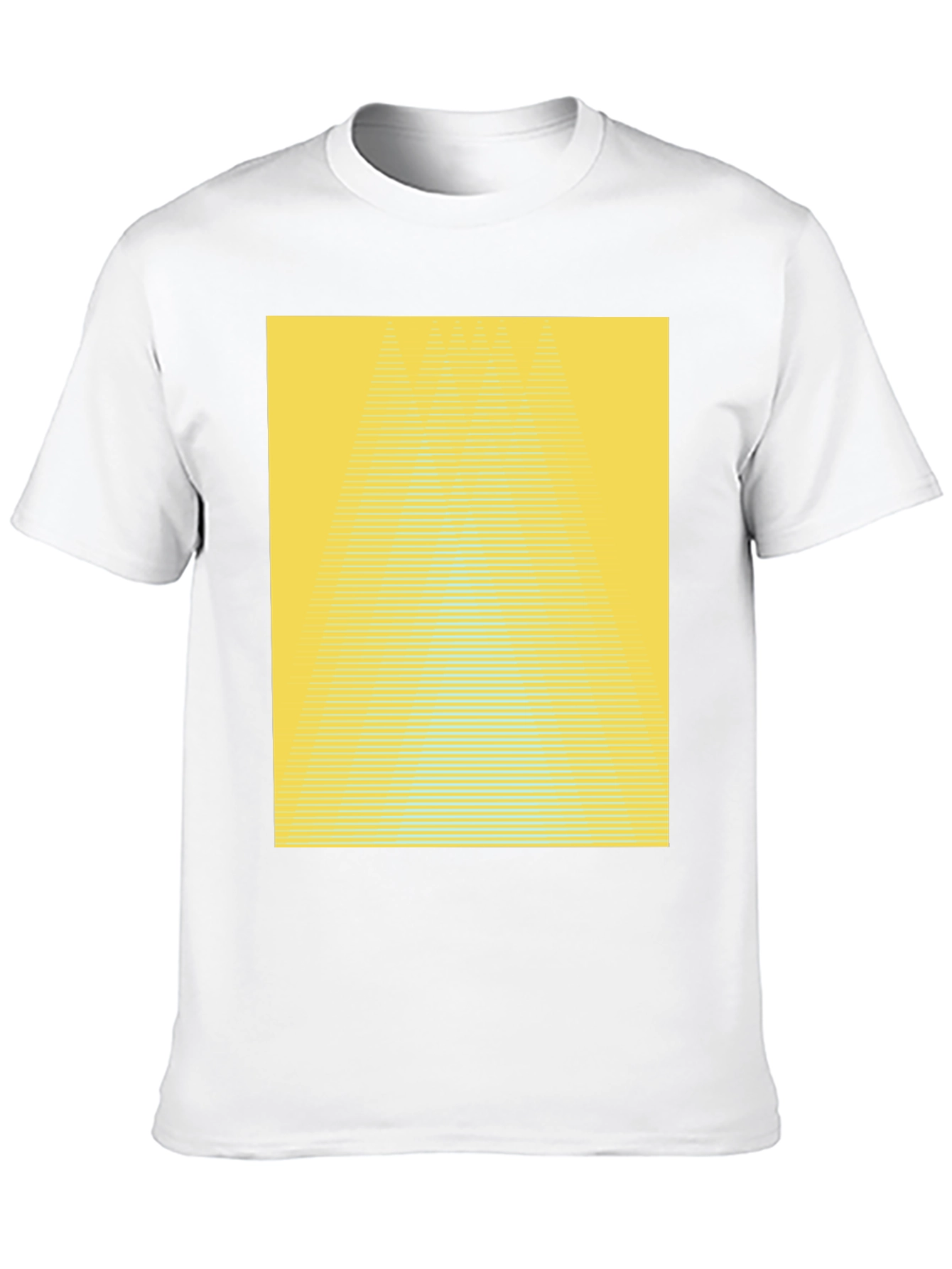 Abstract Yellow Gradient T-Shirt - Modern Graphic Tee