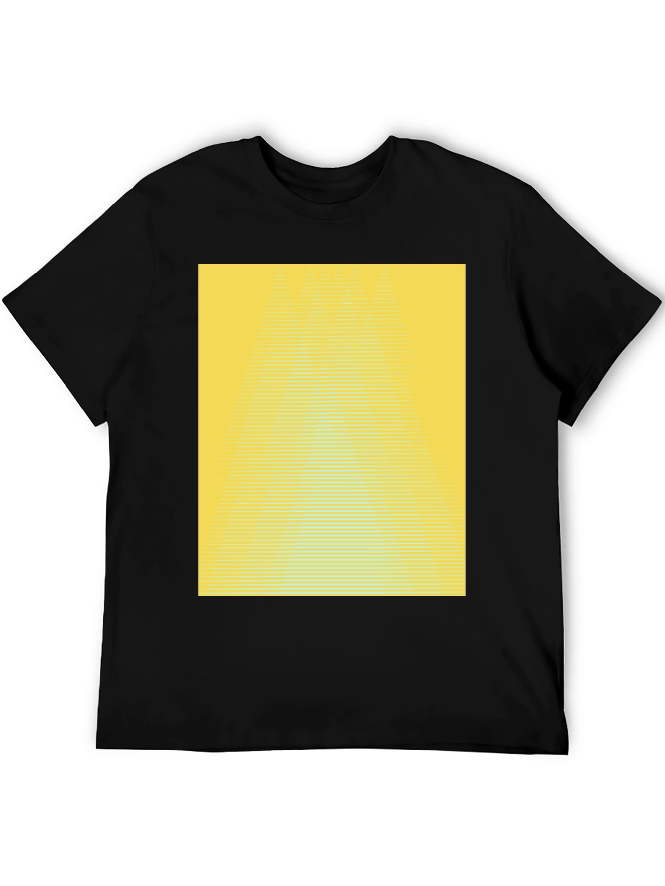 Abstract Yellow Gradient T-Shirt - Modern Graphic Tee