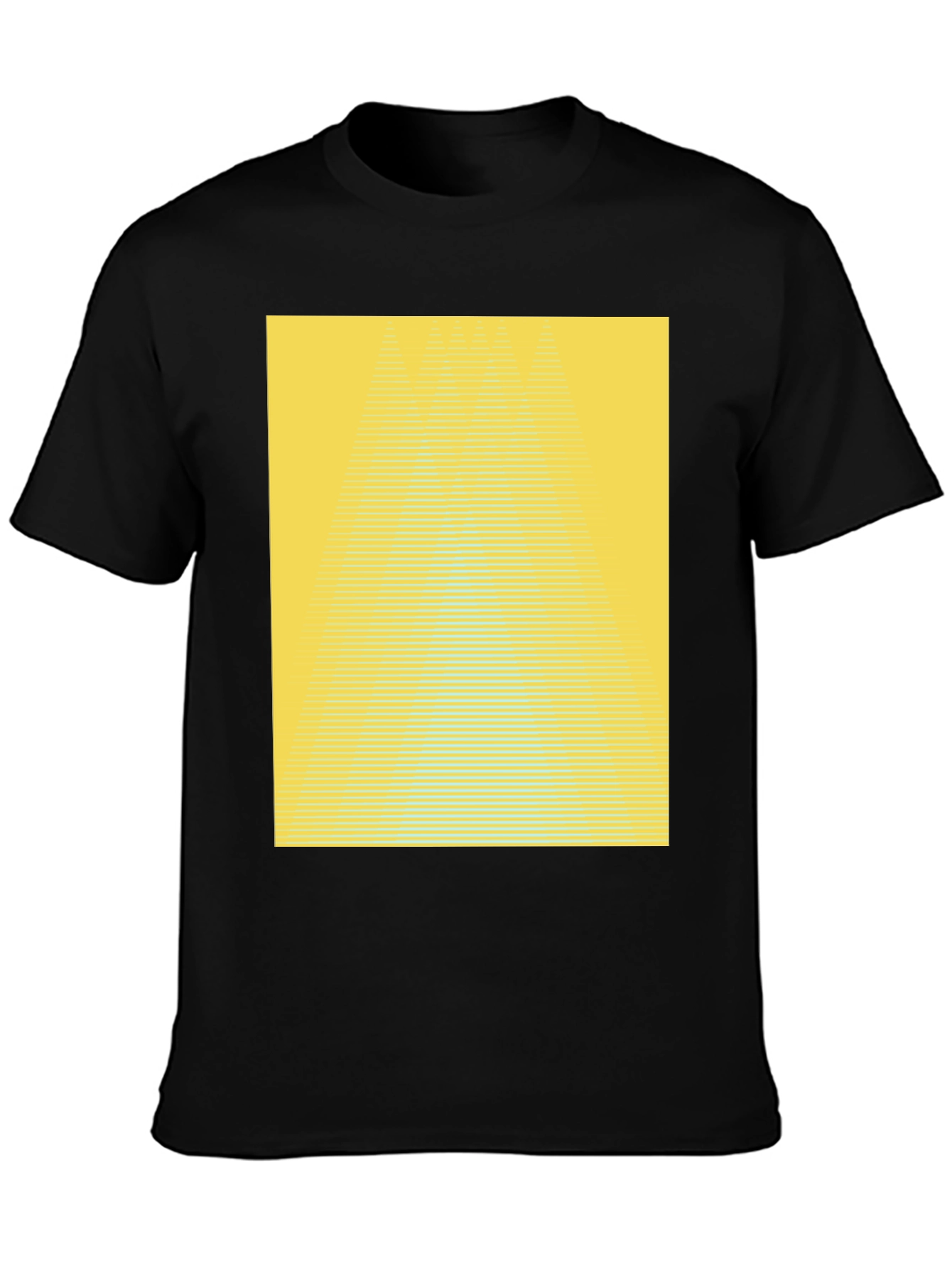 Abstract Yellow Gradient T-Shirt - Modern Graphic Tee