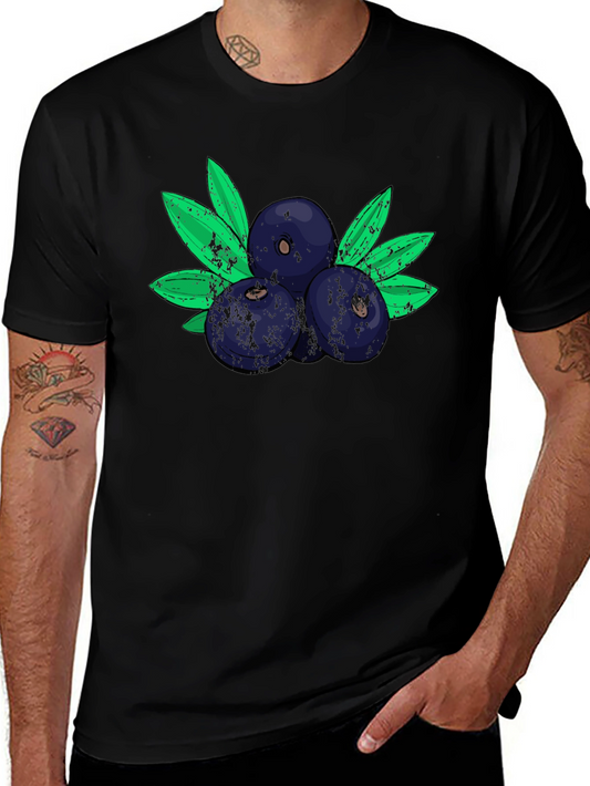 Blueberry Graphic Tee - Soft Cotton Blend
