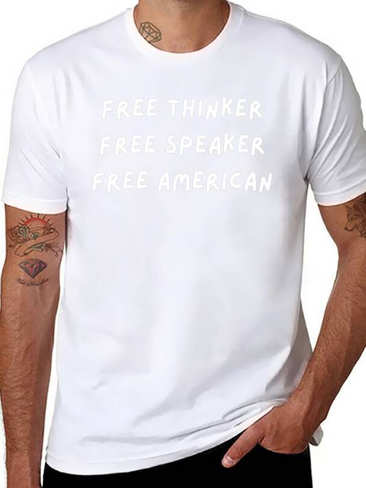 Free Thinker Speaker American Black T-Shirt