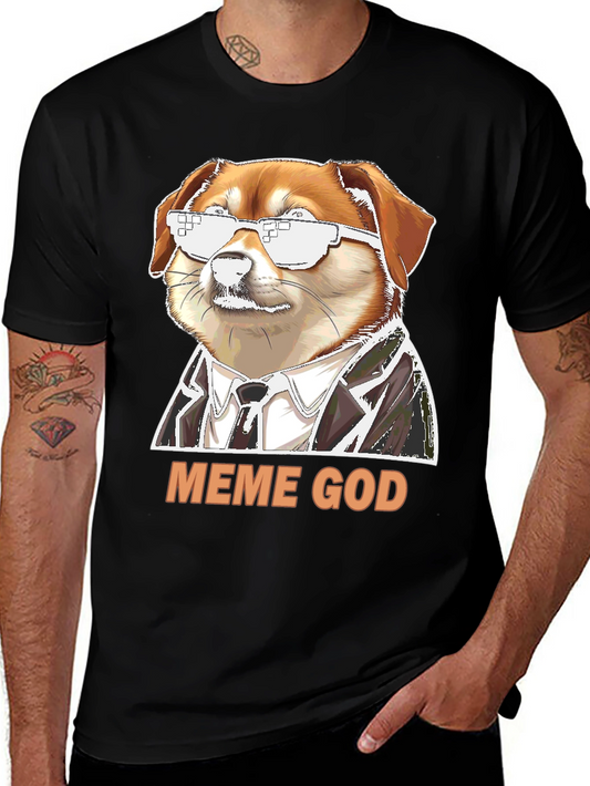 Meme God Doge T-Shirt - Funny Novelty Tee
