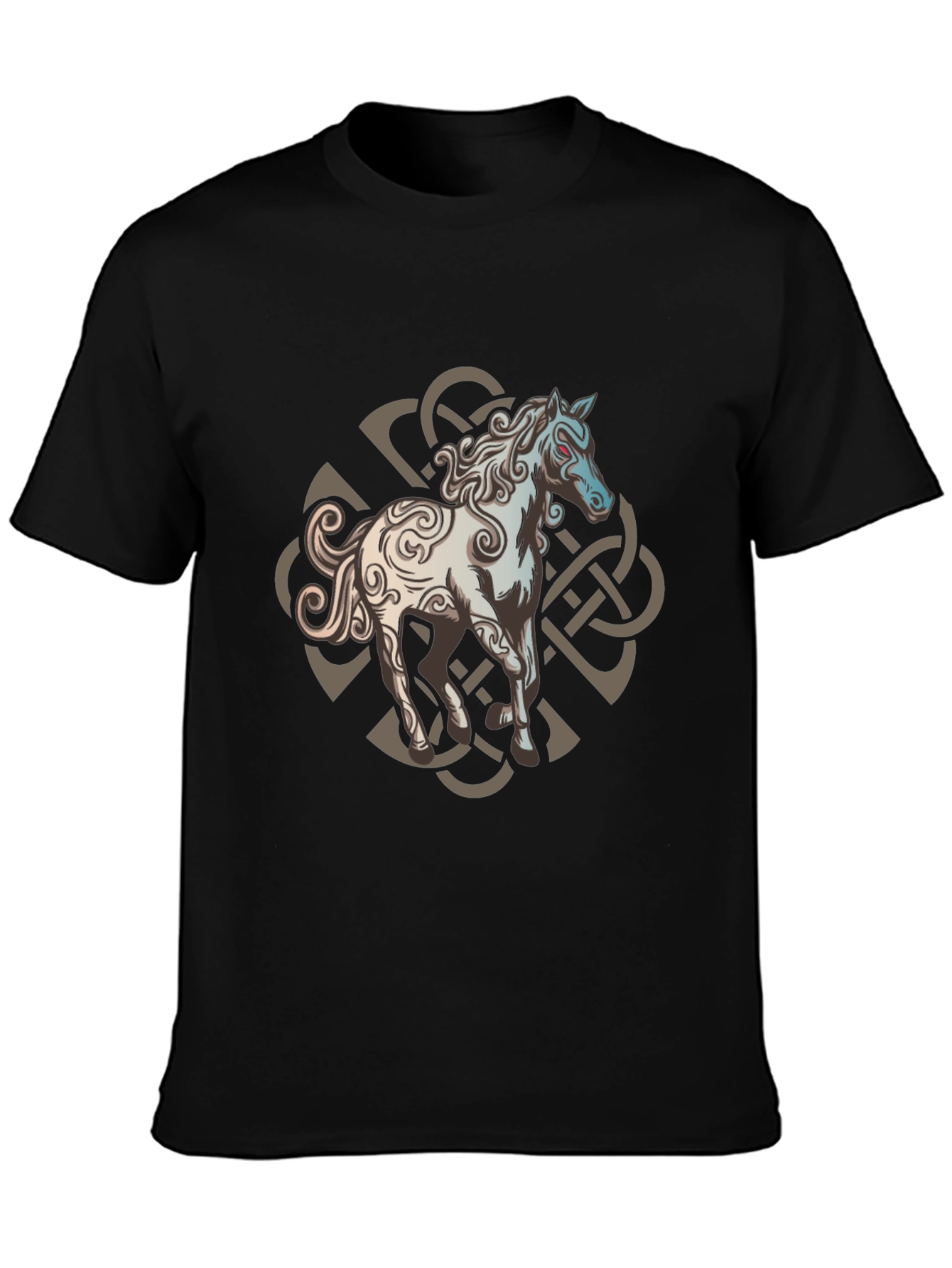 Celtic Knot Horse Graphic Tee - Black