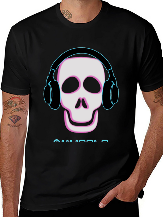 Skull With Headphones Graphic Tee