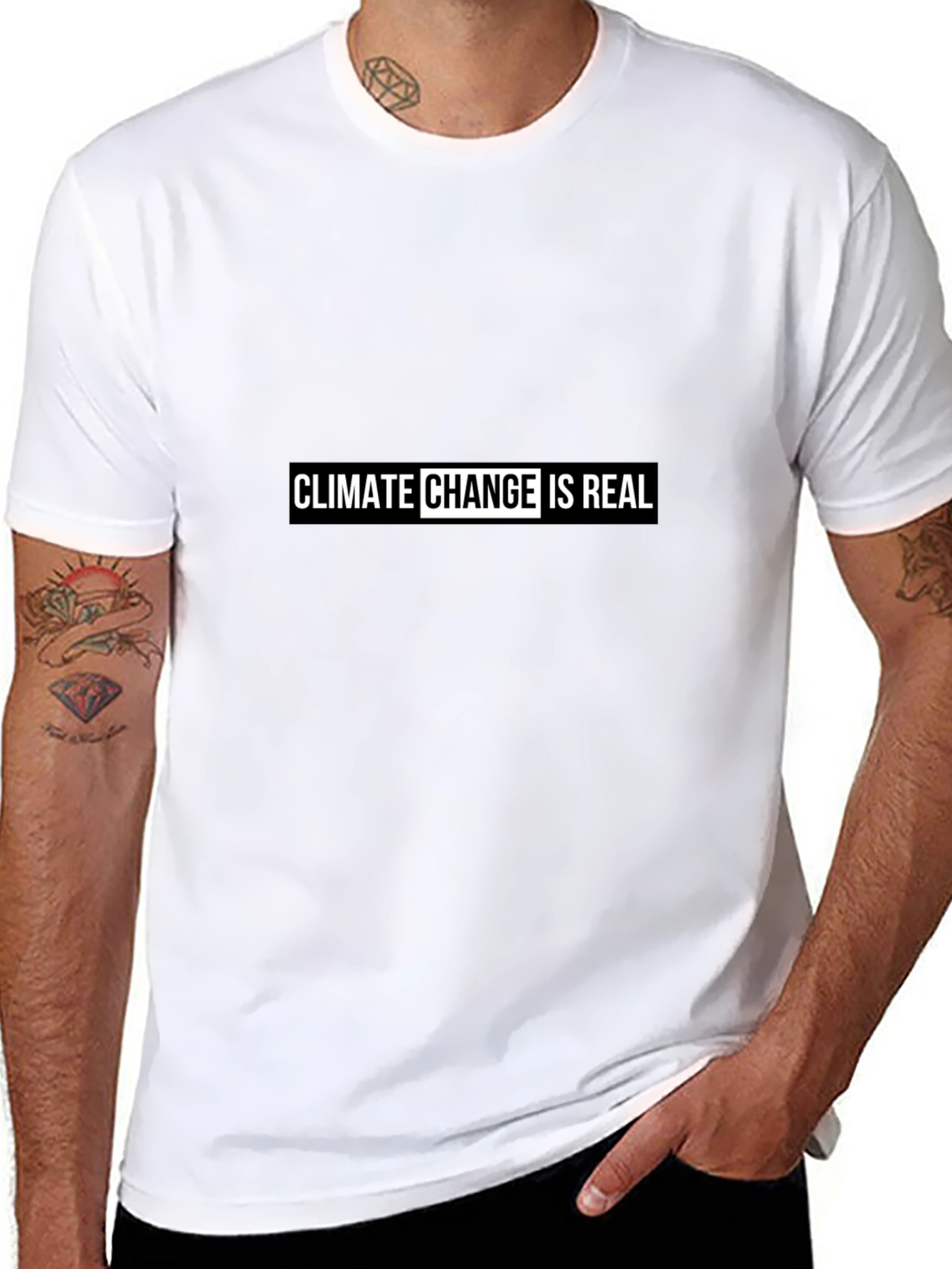 Climate Change is Real T-Shirt - Black