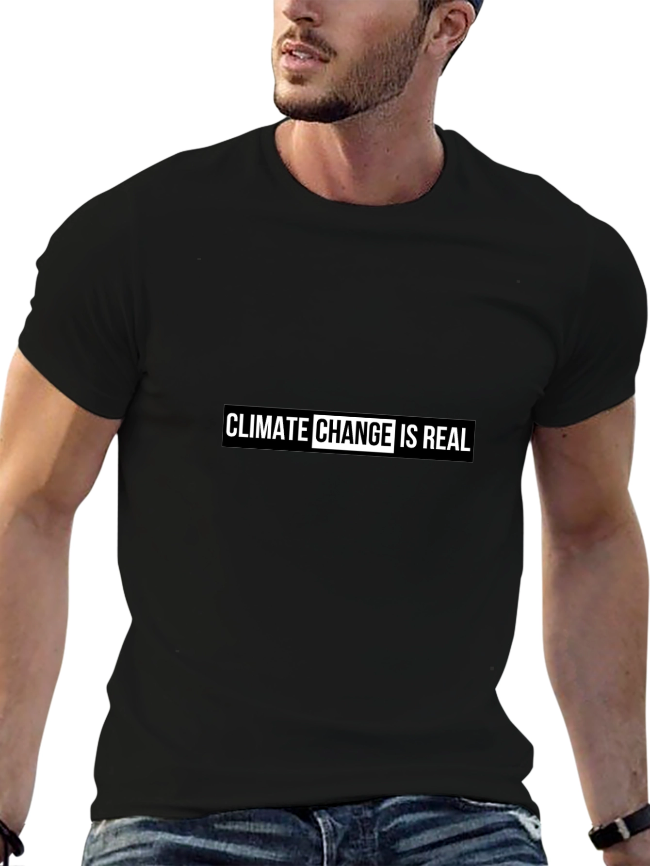 Climate Change is Real T-Shirt - Black