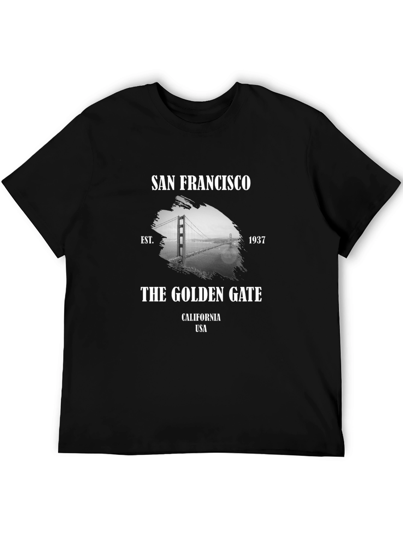 San Francisco Golden Gate Bridge Black T-Shirt