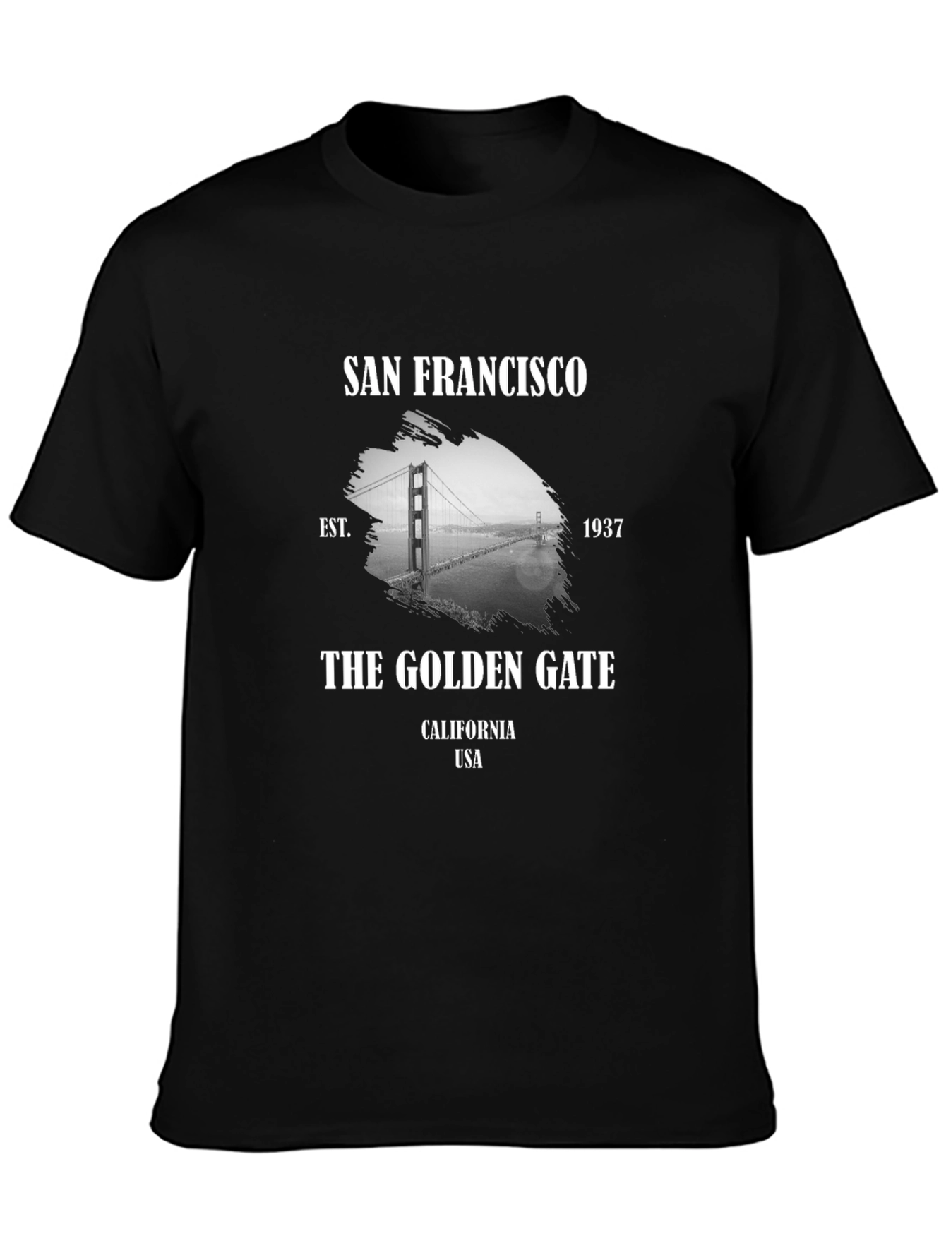 San Francisco Golden Gate Bridge Black T-Shirt