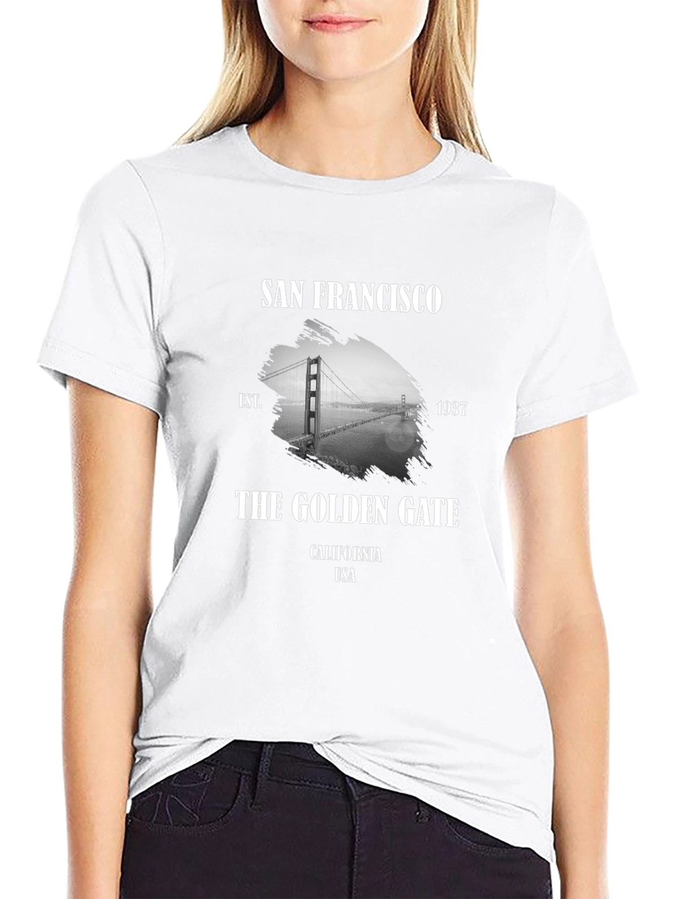 San Francisco Golden Gate Bridge Black T-Shirt