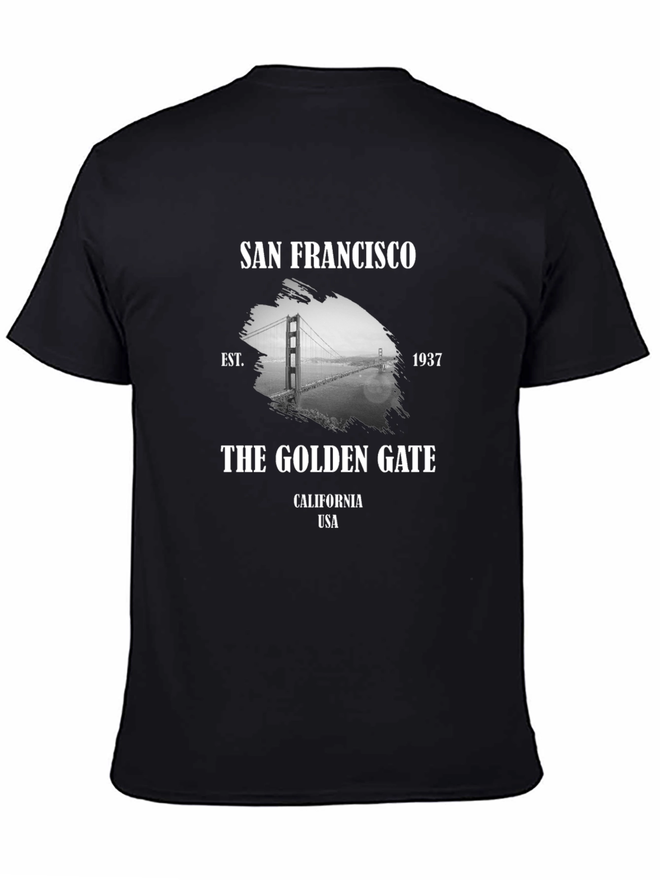 San Francisco Golden Gate Bridge Black T-Shirt