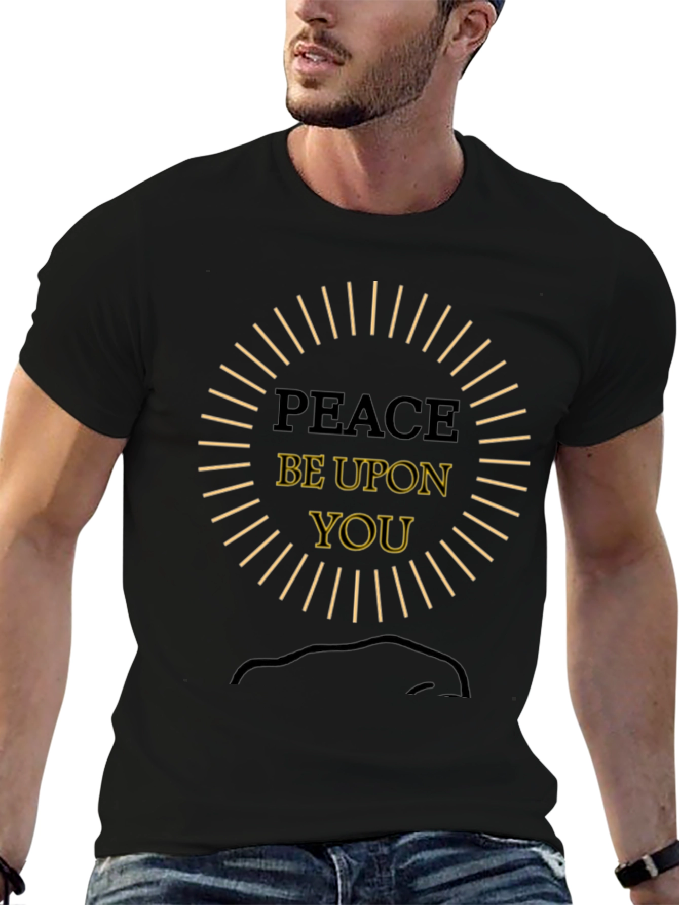 Peace Be Upon You Black Graphic Tee