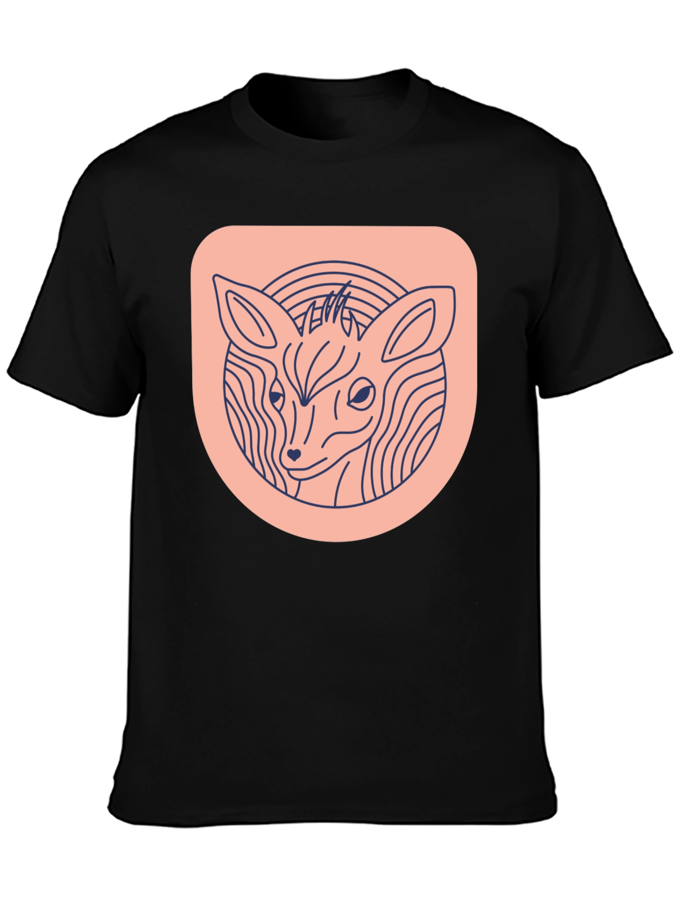 Deer Line Art Graphic Tee - Modern Unisex T-Shirt