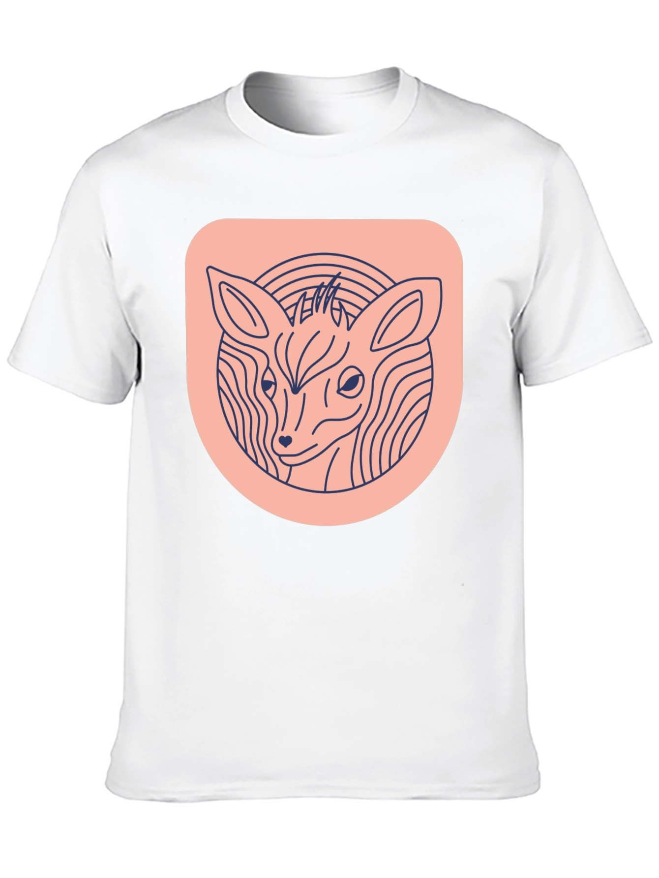 Deer Line Art Graphic Tee - Modern Unisex T-Shirt