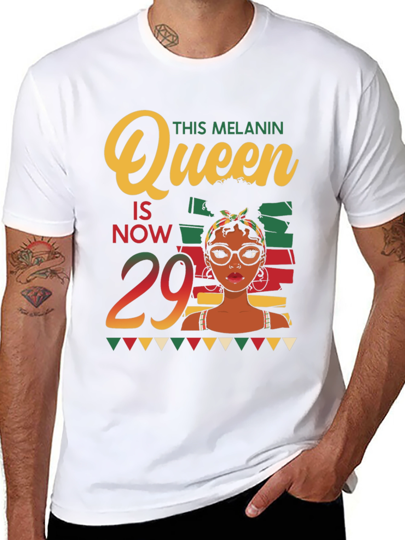 Melanin Queen 29th Birthday T-Shirt