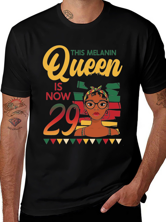 Melanin Queen 29th Birthday T-Shirt
