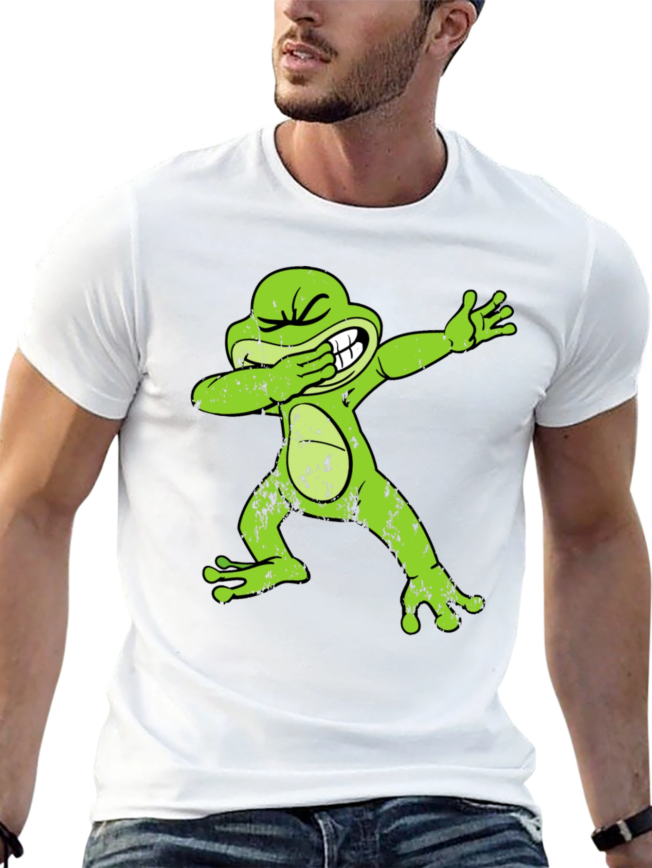 Dabbing Frog Graphic T-Shirt - Cool Trendy Tee