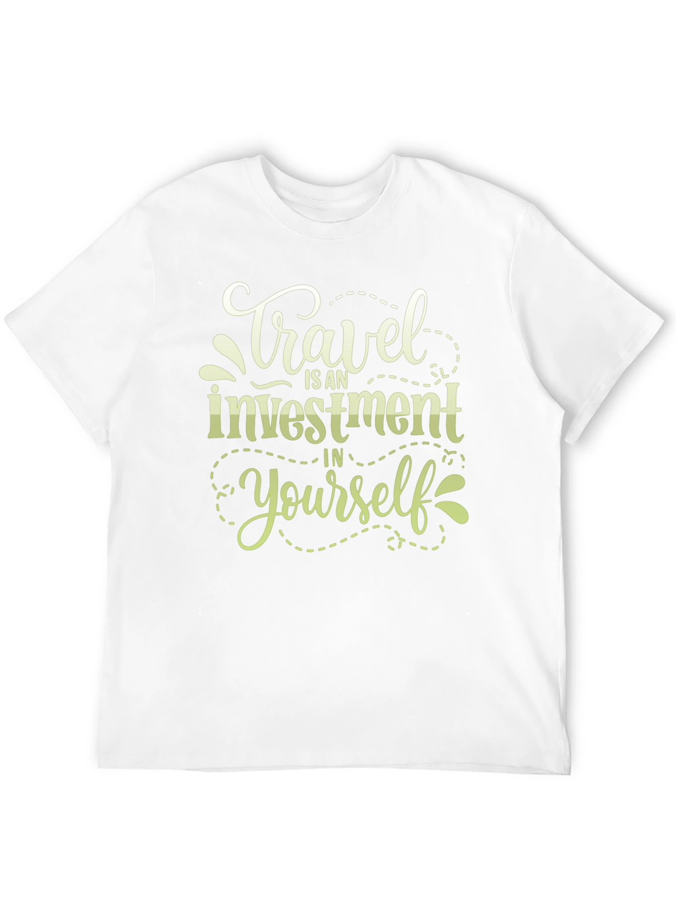 Travel Investment T-Shirt - Black Crew Neck Tee