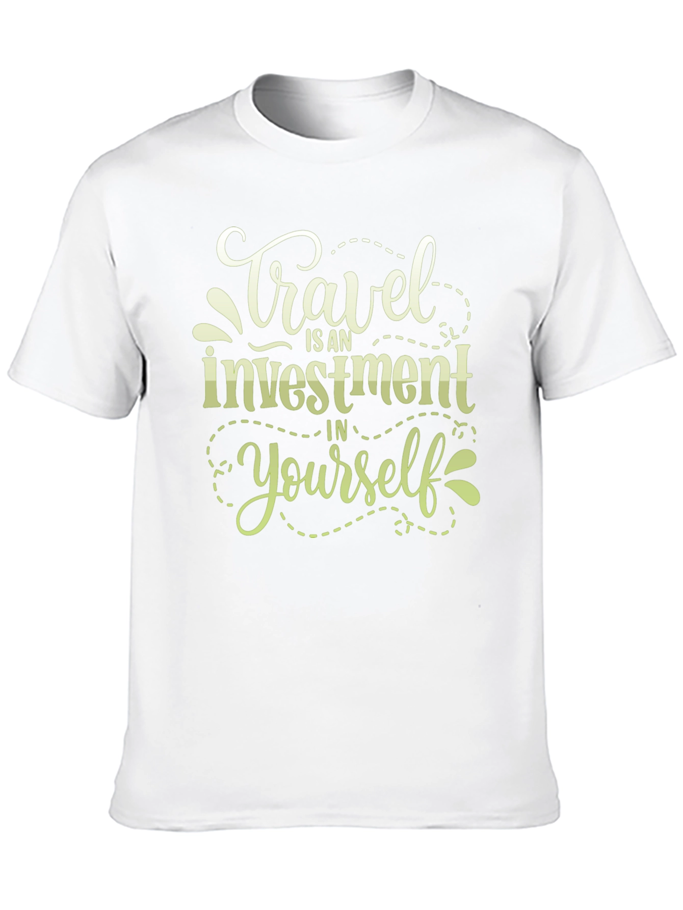 Travel Investment T-Shirt - Black Crew Neck Tee