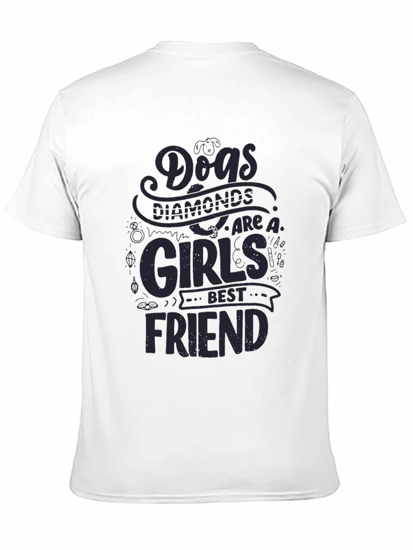 Dogs Diamonds Girls Best Friend Graphic Tee