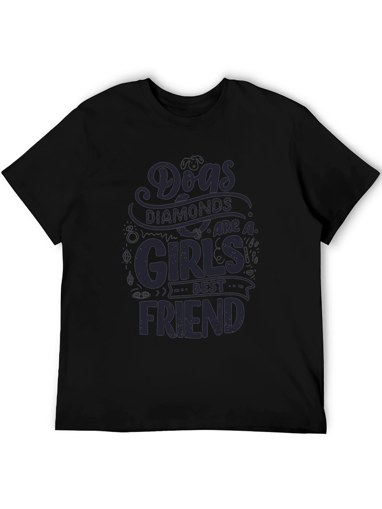 Dogs Diamonds Girls Best Friend Graphic Tee