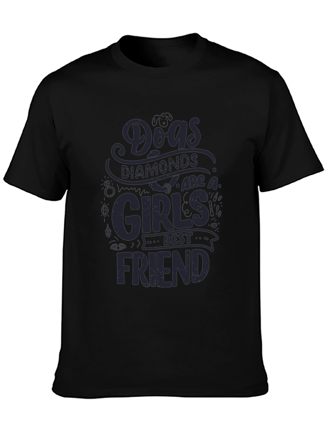 Dogs Diamonds Girls Best Friend Graphic Tee