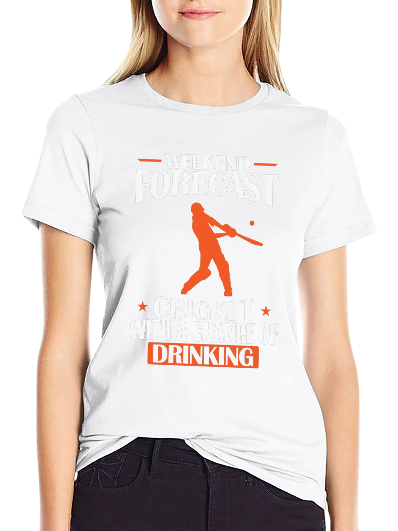 Weekend Forecast Cricket & Drinking T-Shirt