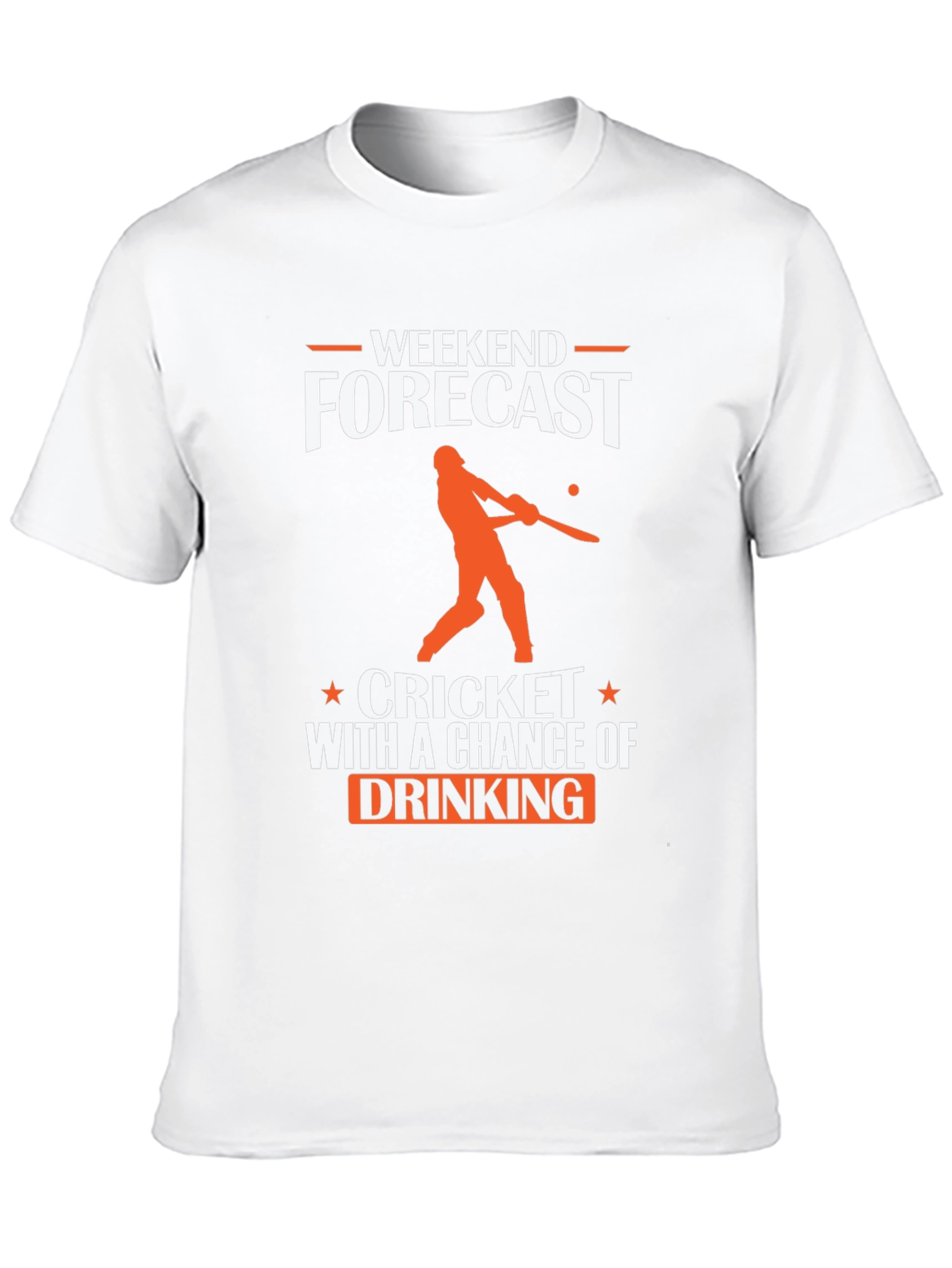 Weekend Forecast Cricket & Drinking T-Shirt