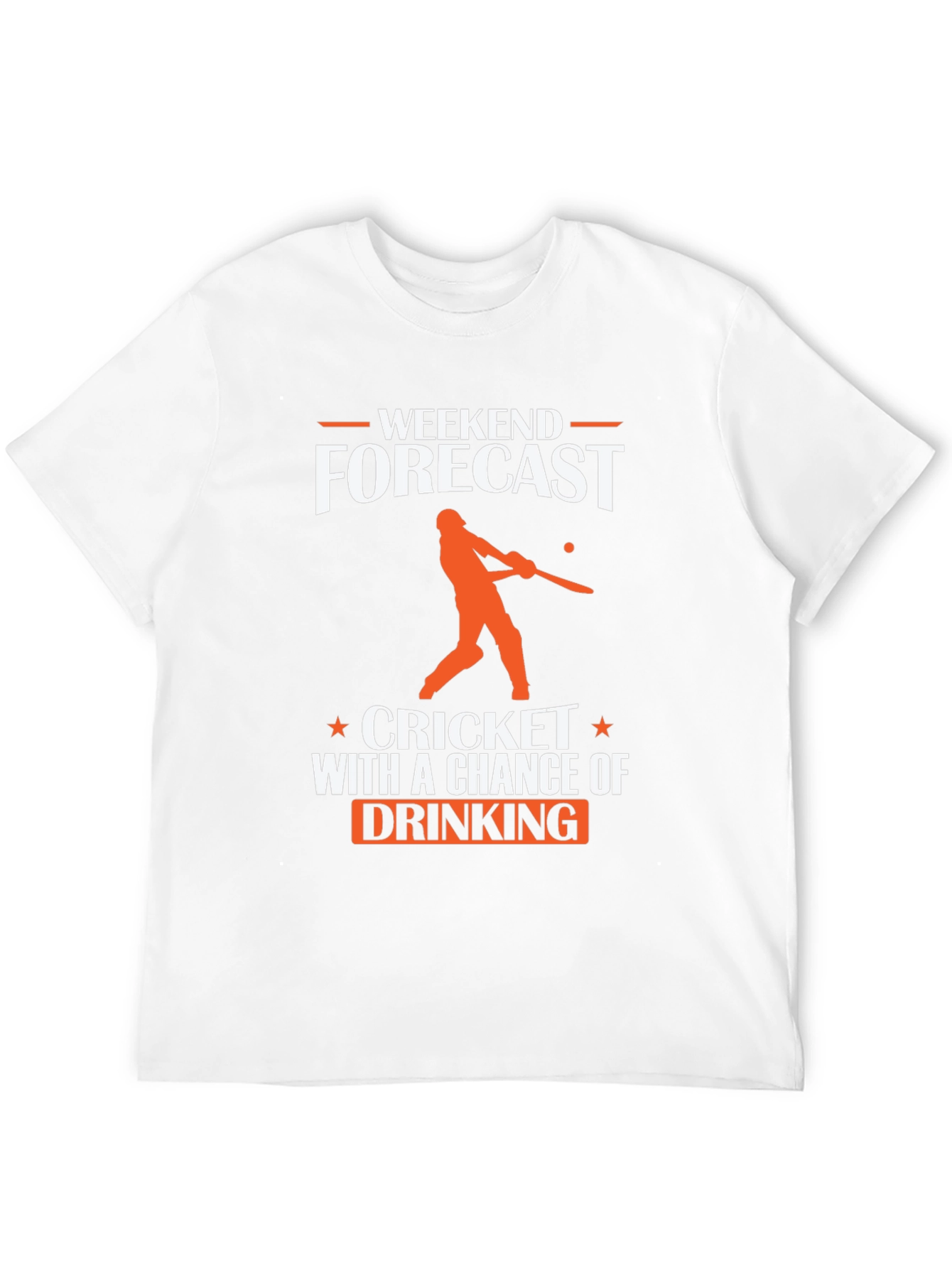 Weekend Forecast Cricket & Drinking T-Shirt