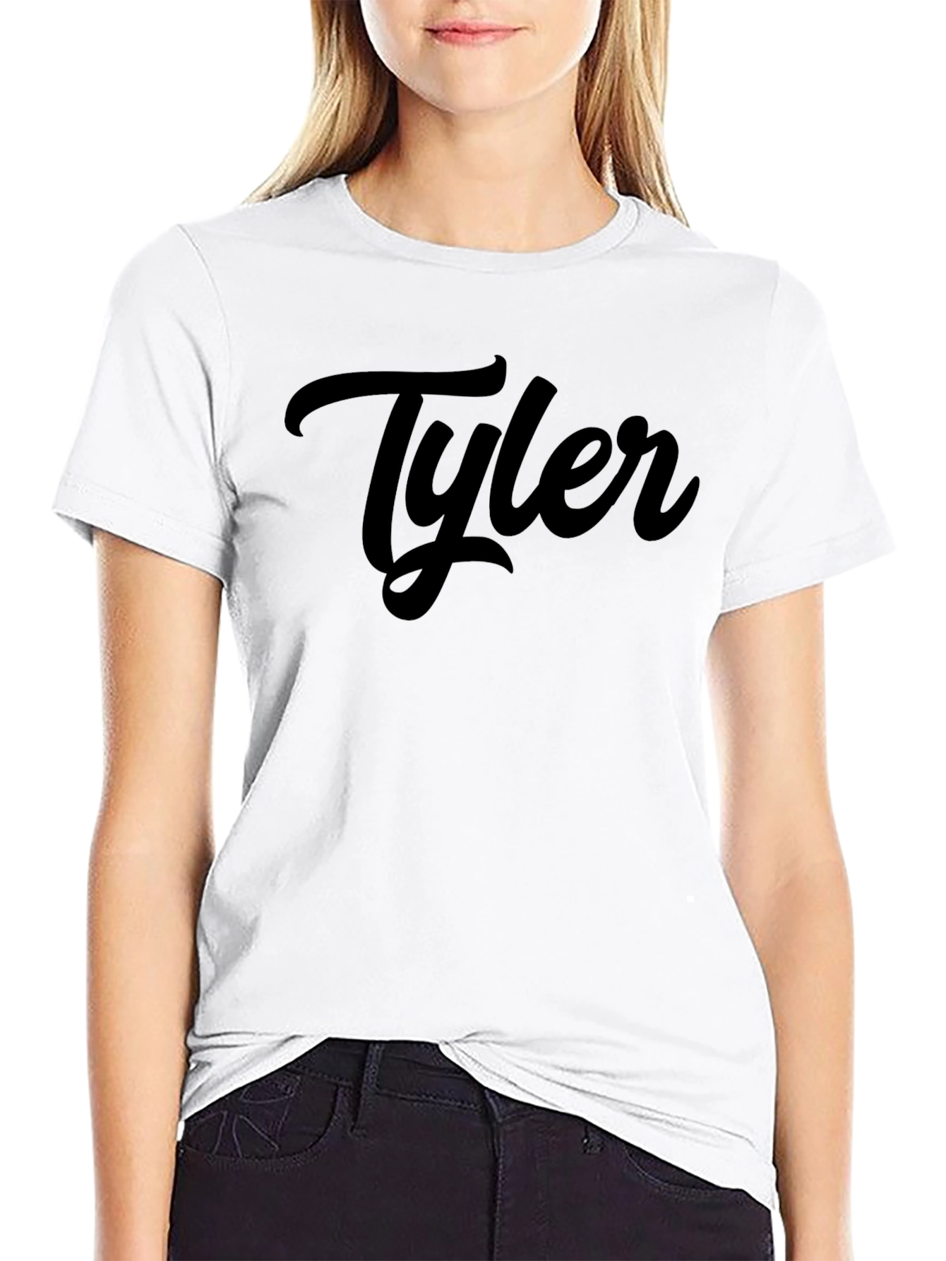 Personalized Tyler Black Graphic Tee