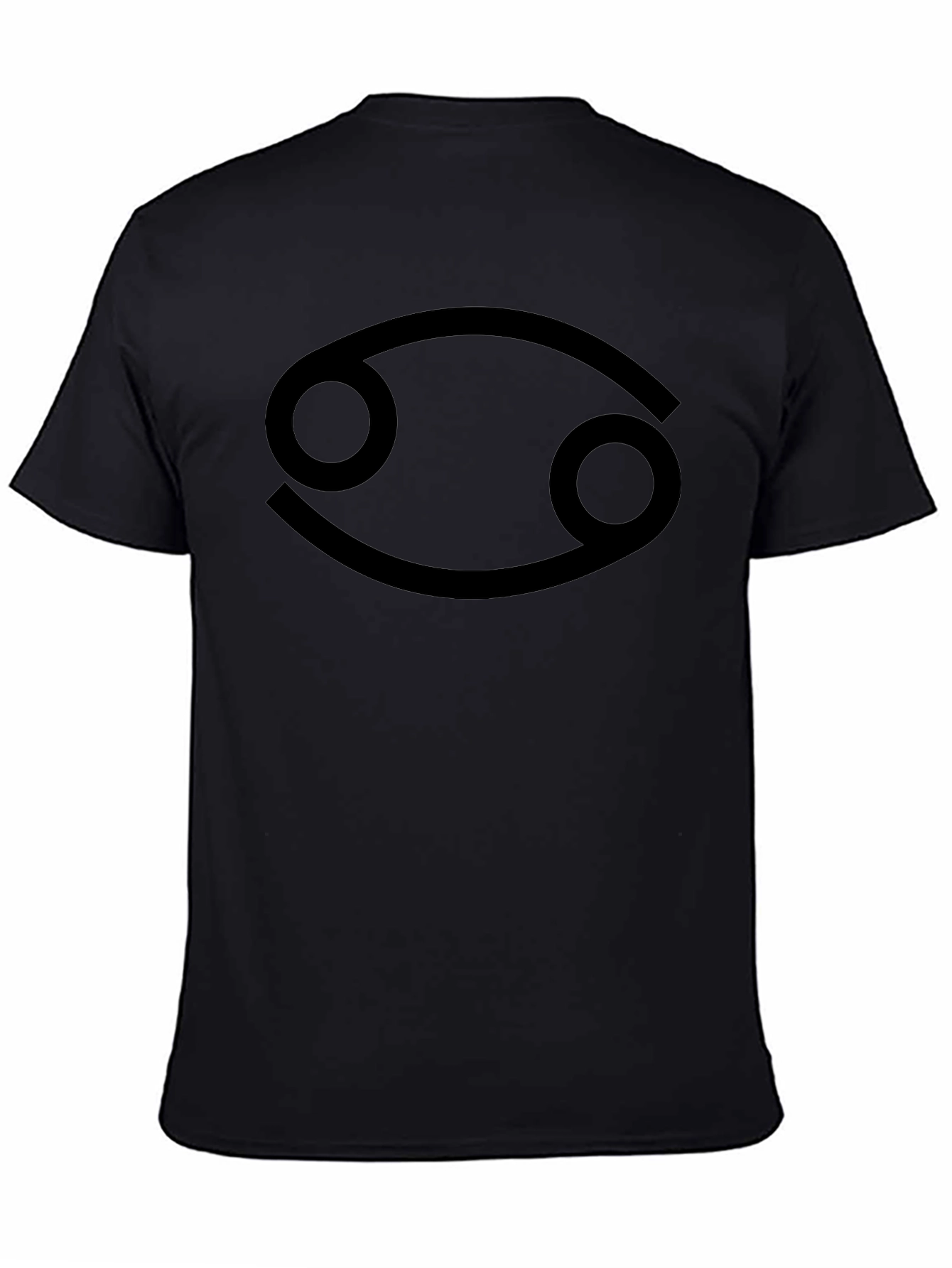 Cancer Zodiac Graphic T-Shirt - Black Cotton Tee