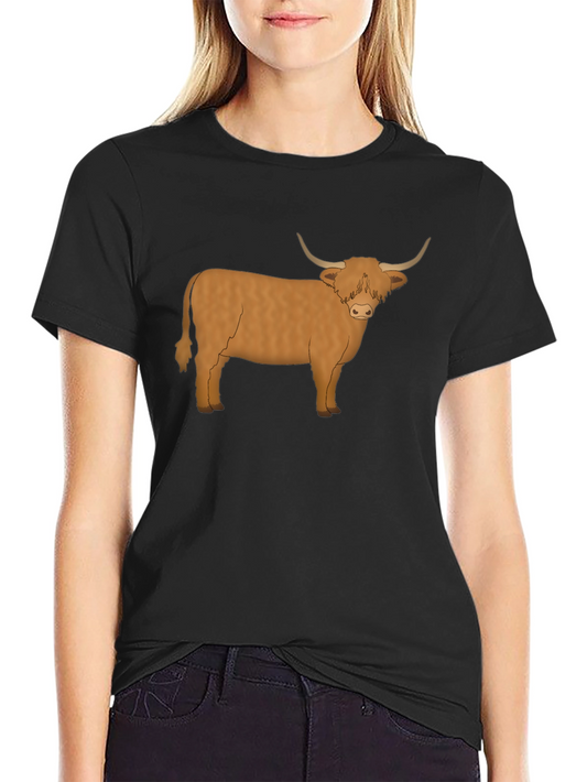 Highland Cow Graphic Tee - Mens Black T-Shirt