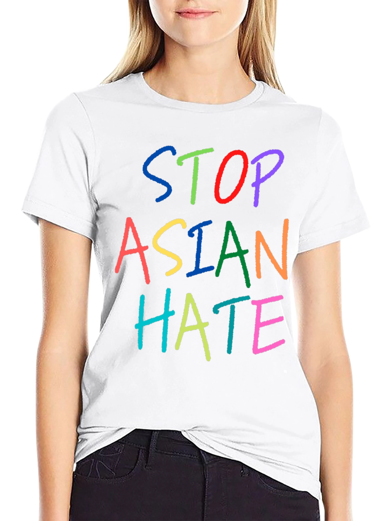 Stop Asian Hate Black T-Shirt