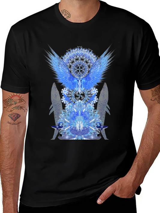 Celestial Wings Graphic Tee - Black