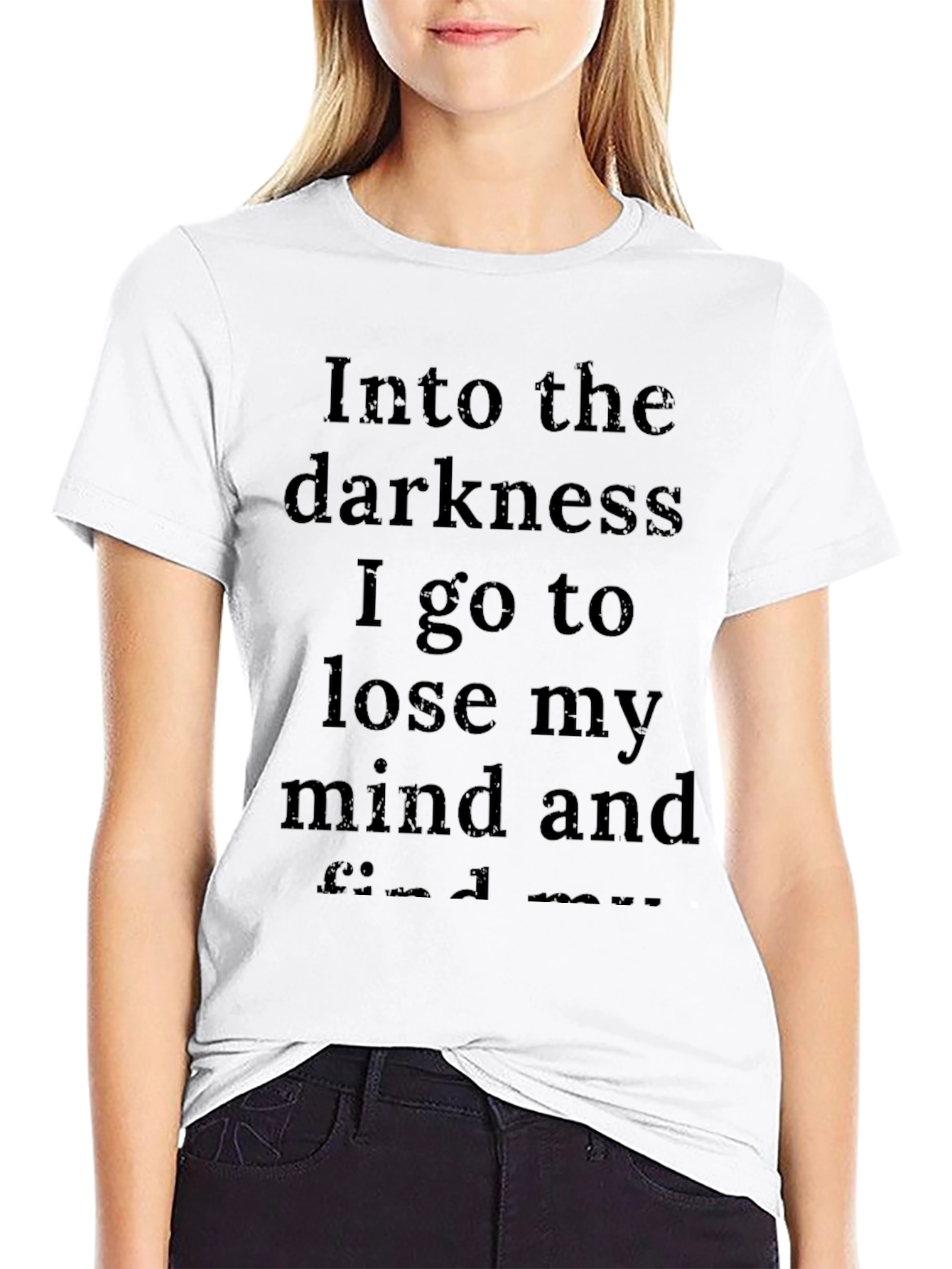 Darkness Mind Find Mens Black T-Shirt