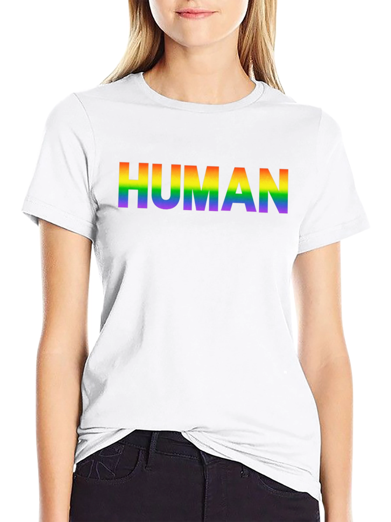 Rainbow Human Pride T-Shirt
