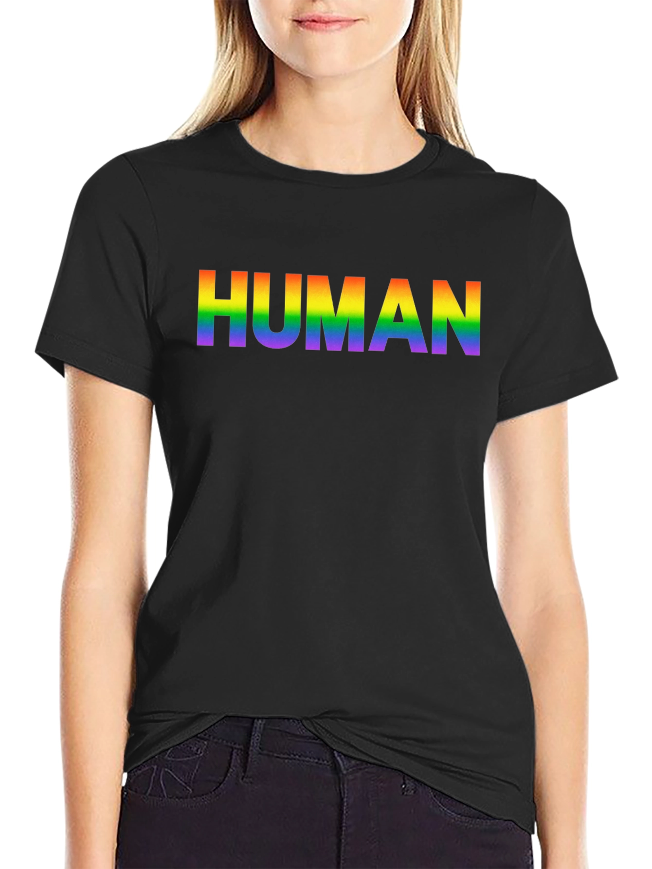 Rainbow Human Pride T-Shirt