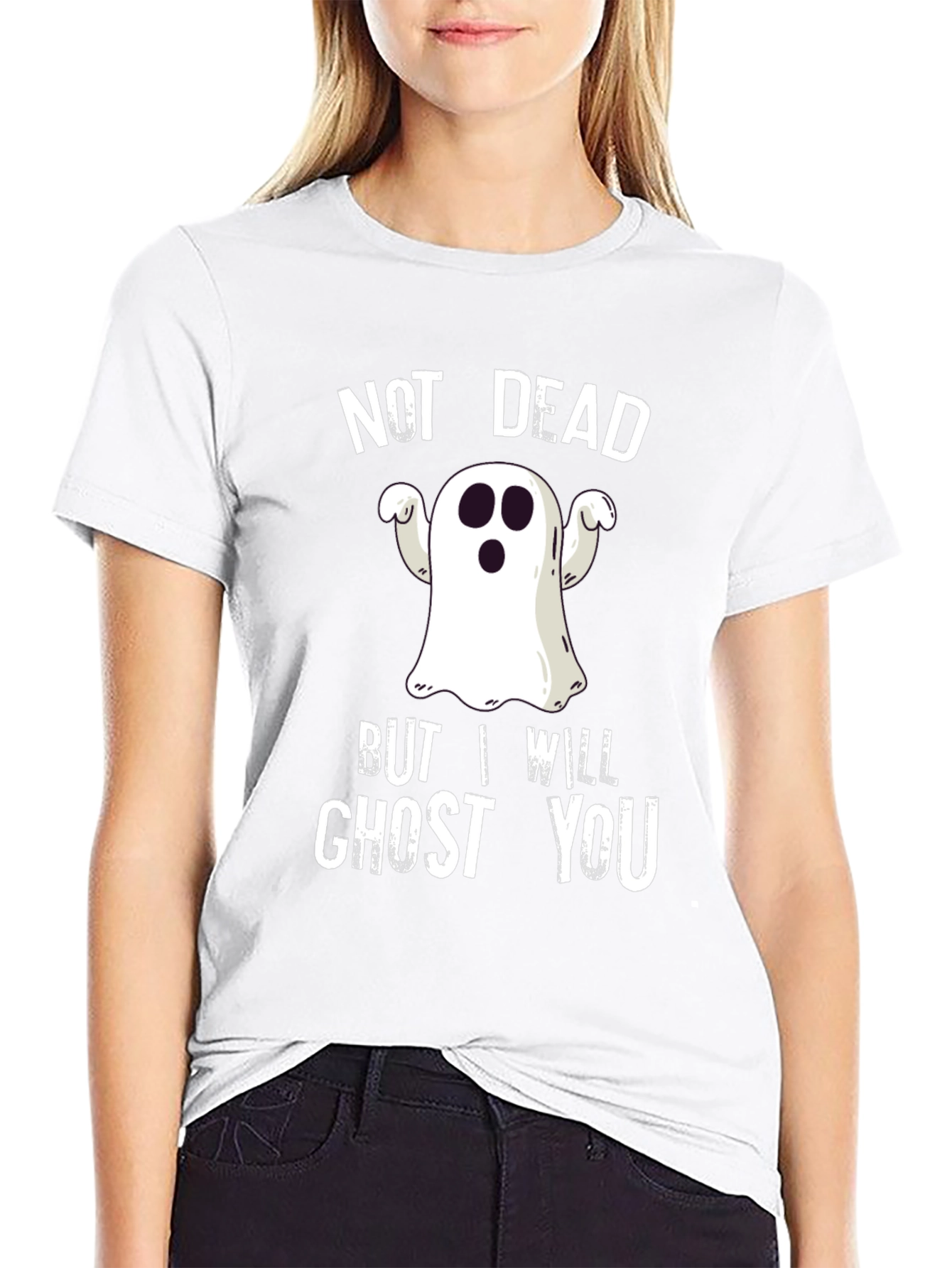 Not Dead Ghost Graphic T-Shirt