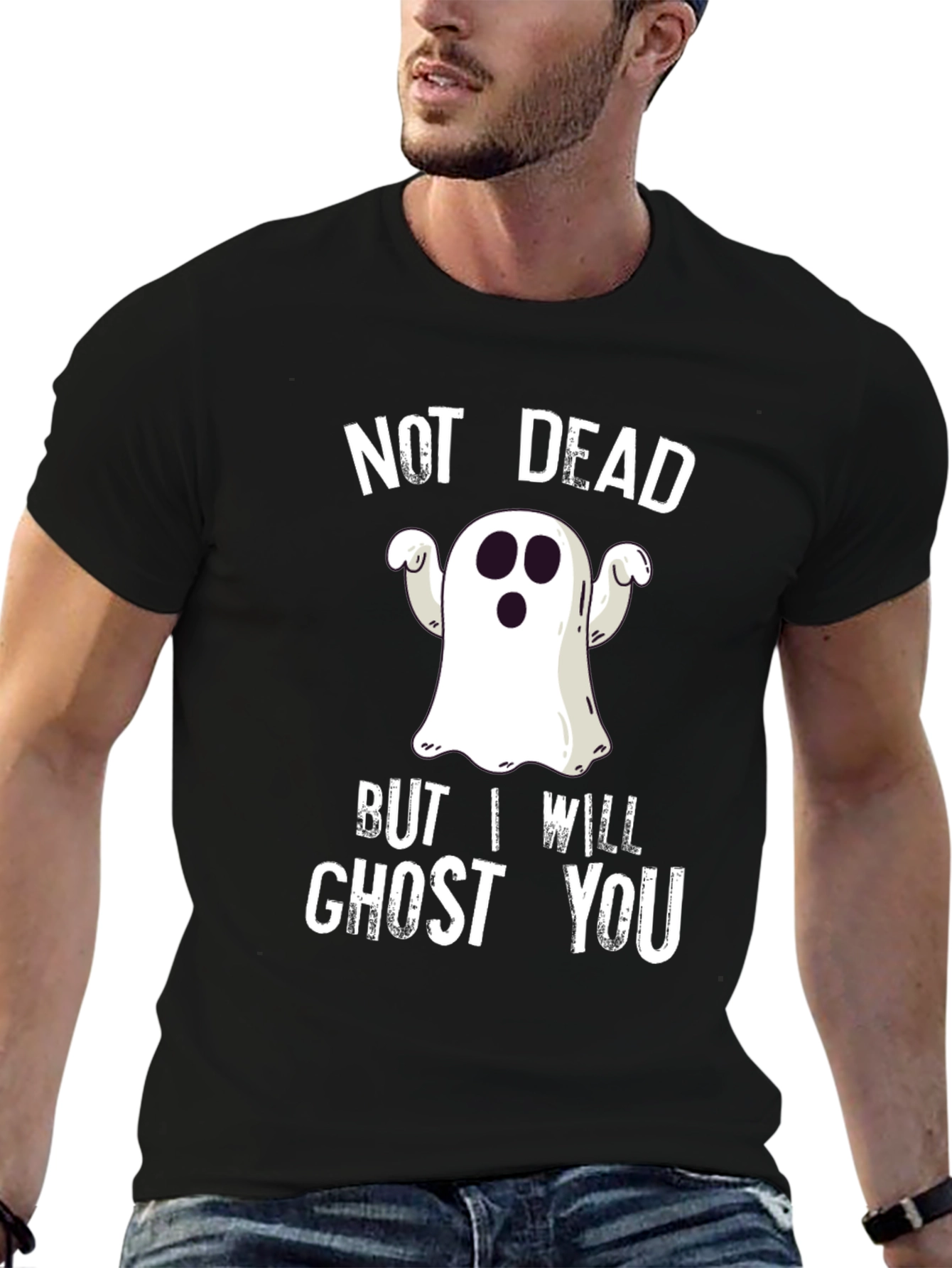 Not Dead Ghost Graphic T-Shirt